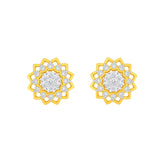22k Yellow Cubic Zirconia Studs Fancy Earrings with gold weight of 5.63g